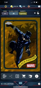 DIGITAL Topps Marvel Coleccionar Cromo 2025 Pantera Negra LE Onda Dorada 50cc - Imagen 1 de 2