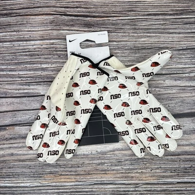 Mens Sz 2XL Nike Oregon State Beavers Vapor Jet PE Football Gloves FN5298-109 - Image 1 of 4