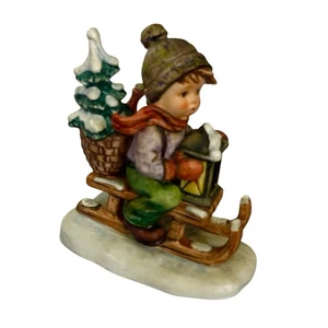 Hummel 1971 ragazzo slitta neve invernale "Ride Into Christmas" Gobel W Germania 396/I - Foto 1 di 14