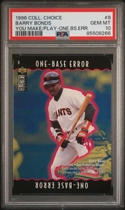 1996 Upper Deck Coll Choice Barry Bonds You Make The Play PSA 10 GEM MINT GIANTS - Picture 1 of 3