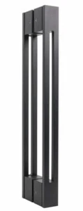 Scheunentorgriff Beidseitiger rechteckiger Griff L=478mm Schiebetür Schwarz - Bild 1 von 7