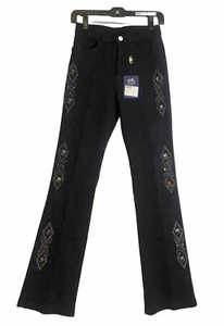 Bianca Maria Caselli Women Embellished Flared Jeans Size 42 US28 - Picture 1 of 11