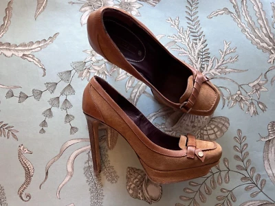 Celine Platform Heels Leather Sz EUR 37 - Image 1 of 4