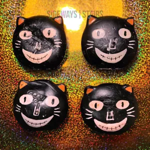 HALLOWEEN BLACK CAT FLOATING CANDLES retro feline vintage Beistle style - Picture 1 of 15