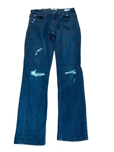 Ring Or Fire Boys Blue Denim Medium Wash Distressed Jeans Size 14 - Picture 1 of 7