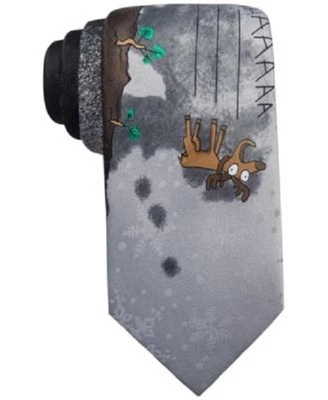 $95 John Ashford Hombres Negro Gris Blanco Navidad Corbata Clásica Cuello Corbata 60x3.5 Foto 1 de 4