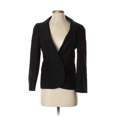 Blazer Marc by Marc Jacobs para mujer talla 6 negro con ribete de cinta Foto 1 de 4