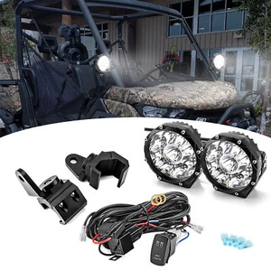 Cápsulas de conducción redondas de 5" + montaje en jaula Pro-Fit + cable para Can am Maverick Trail / Sport - Imagen 1 de 10