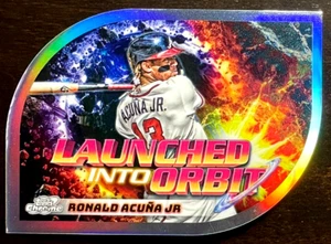 2024 Topps Cosmic Chrome Ronald Acuna Jr Lanzado en Orbit Refractor Braves SP - Imagen 1 de 3