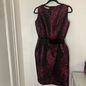 Michael Kors Fuschia Sheath Dress With Belt - Picture 1 of 12