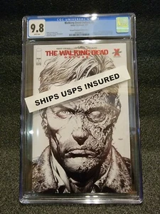 INSURED! Walking Dead Deluxe #1 Red Foil Sketch Variant B&W black white CGC 9.8! - Picture 1 of 6