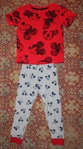 Great Lot of 2 (One Pair) Unisex Pajamas 5T Disney Mickey Mouse Top and Bottom - Picture 1 of 11