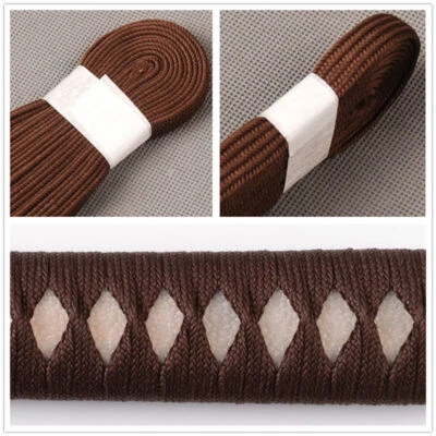 Cordón de envoltura marrón Sageo Ito para espadas samurai japonesas katana Wakizashi tanto Foto 1 de 4