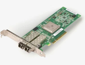 HP AJ764-63002 QLogic QLE2562-HP PCIe 8GB FC HBA 489191-00 2x SFP - Picture 1 of 6