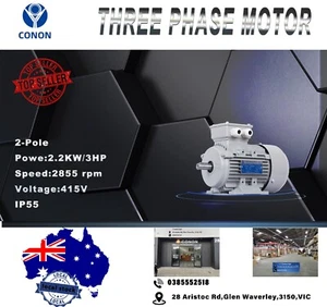  2.2kw 3.0HP 2800rpm Eje 24mm Motor Eléctrico Trifásico 415v  - Imagen 1 de 9