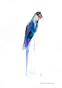 Swarovski (5557849) Jungle Beats Banjo The Green Macaw Colored Crystal Figurine - Picture 1 of 4