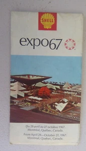 1967 Expo67 Montreal road map Shell oil gas Canada Quebec - Picture 1 of 3