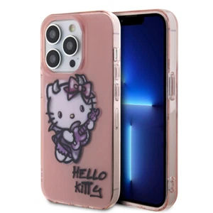 Coque en TPU graffiti guitare pour iPhone 15 Pro - Rose - Imagen 1 de 4