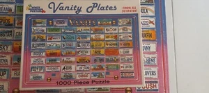 WHITE MOUNTAIN Puzzle State Vanity Plates Jigsaw Puzzle 1000 Piece 100% complete - Picture 1 of 4