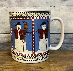 Vintage 1998 Sakura Debbie Mumm Christmas Snowman Coffee Tea Mug Cup ~ New - Picture 1 of 8