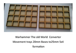 2x Warhammer Die alte Welt Konverter Uhrwerk Schalen 20mm bis 25mm 5x4 Formation - Bild 1 von 2