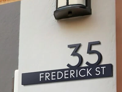 Personalised House Sign House Number Custom Address Sign Wall Door Mailbox - image 1 of 2