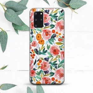 Aquarell Rose Vintage Blumen Hülle für Samsung Note 20 S20 S21 S22 S23 S24 FE - Bild 1 von 1