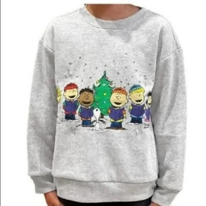 CHRISTMAS HOLIDAY PEANUTS KIDS SWEATSHIRT LIGHTS UP NEW Size 7 NWT - Picture 1 of 2