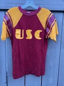 Vintage 90's USC Trojans SoCal Champion Single Stitch Made USA Youth Tshirt Med - Picture 1 of 8