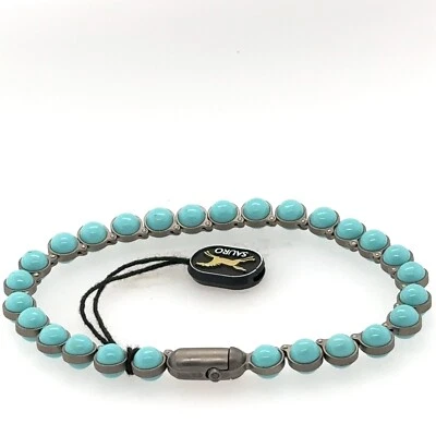Pulsera Sauro Turquesa Cuentas Titanio-8.25 pulgadas Nueva sin Etiquetas Foto 1 de 2