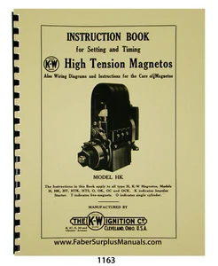 Manual de sincronización, instrucciones y lista de piezas K-W Magneto para todos los modelos #1163 - Imagen 1 de 11