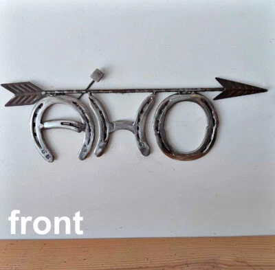 Native American ART - A'HO horseshoe Art - recycled metal - Image 1 of 2