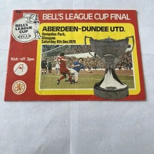 1979 Aberdeen v Dundee United Scottish League Cup Final Football Programme Dec. - Picture 1 of 3