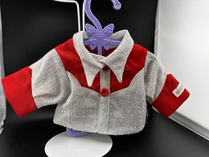Vintage 1985 Cabbage Patch Kids Coleco Shirt Western 16" Puppen rot silber Glitzer - Bild 1 von 17