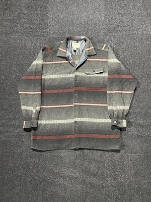 Eddie Bauer Wool Knit Striped Button Up Shirt Size XL - Image 1 of 4