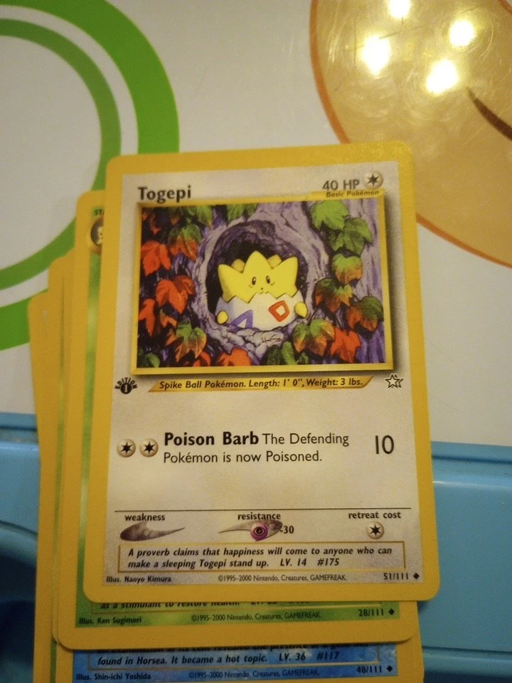 Pokemon Cards: Neo Genesis 1st Edition Uncommon: Togepi 51/111 NM!!! - Image 1 of 1