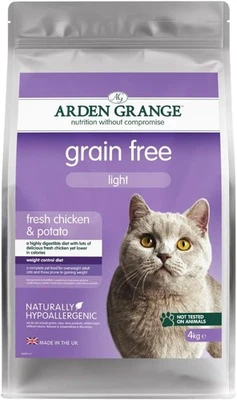 Arden Grange Light Grain Free Dry Cat Food, Fresh Chicken 4 kg (Pack of 1)  - Image 1 of 3