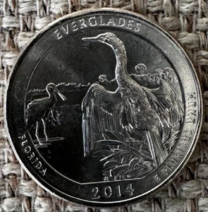 2014-P Everglades National Park ATB Quarter - Uncirculated (BU) from US Mint Bag - Picture 1 of 3
