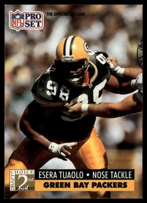 1991 Pro Set Esera Tuaolo RC Green Bay Packers #764 - Image 1 of 2