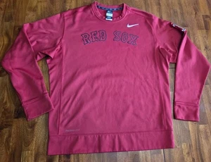Boston Red Sox Shirt Men Red Large Nike Pullover Therma-Fit Long Sleeve MLB - Picture 1 of 8