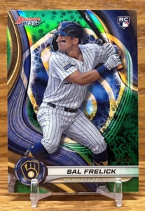 SAL FRELICK Green Refractor /99 Rookie | 2024 Bowman's Best Milwaukee BREWERS - Picture 1 of 2