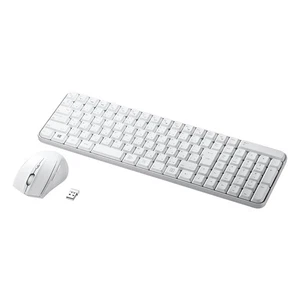 Sanwa Supply Wireless Keyboard with Mouse white - Picture 1 of 9