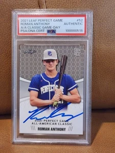 ROMAN ANTHONY Signed 2021 Leaf Perfect Game PSA/DNA Authentic Red Sox #1 Overall - Picture 1 of 2