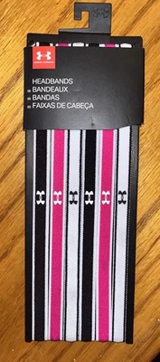 Nuevo con etiquetas Paquete de 6 diademas gráficas Under Armour para mujer/niña negras rosa/rojas blancas Foto 1 de 4