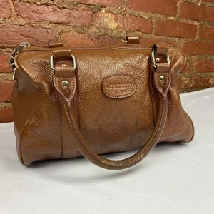 Bolso de Mano Terzetto Cuero Guijarro Cartera Marrón Coñac Hobo - Imagen 1 de 20