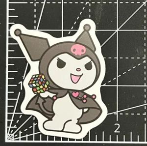 Kuromi Mad Cuber - Vinyl Decal Sanrio Sticker Bomb KAWAII Rubic’s Cube Gamer - Picture 1 of 4
