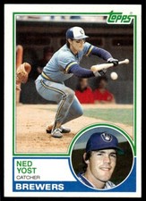 1983 Topps Baseball Card Ned Yost Milwaukee Brewers #297