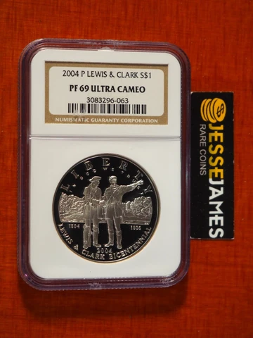 2004 P $1 PROOF SILVER LEWIS & CLARK COMMEMORATIVE DOLLAR NGC PF69 ULTRA CAMEO Cover
