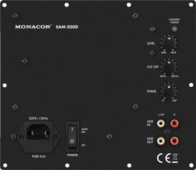 Monacor SAM-200D Aktive Subwoofer-Module für das digitale Zeitalter 280 W 030004 - Bild 1 von 3