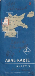 Aral Blatt 2 Strassenkarte IV/4 Westdeutschland Landkarte Auto Reise Vintage - Bild 1 von 7